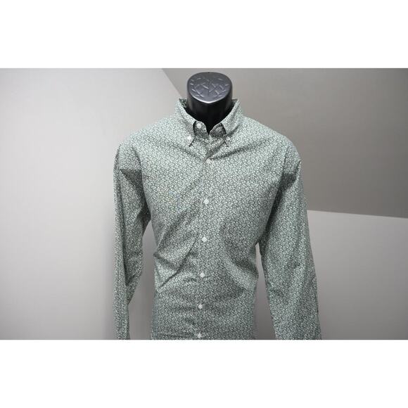 J Crew Dress Shirt Slim Untucked Floral Button Up Flex Washed Mens Sz XL - Picture 1 of 8